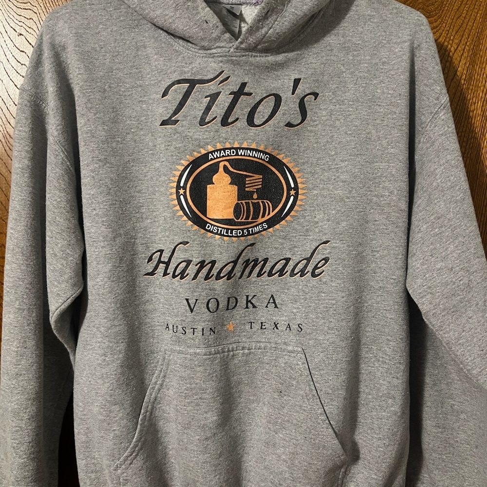 Tito's Handmade Vodka Gray Hoodie for Men